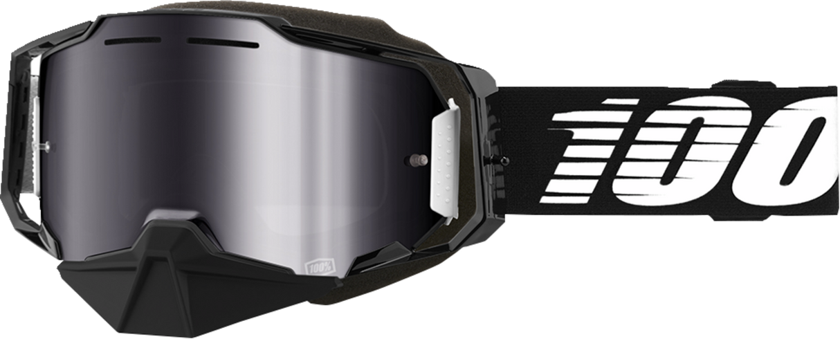 Armega Snow Goggles - Black - Silver Mirror