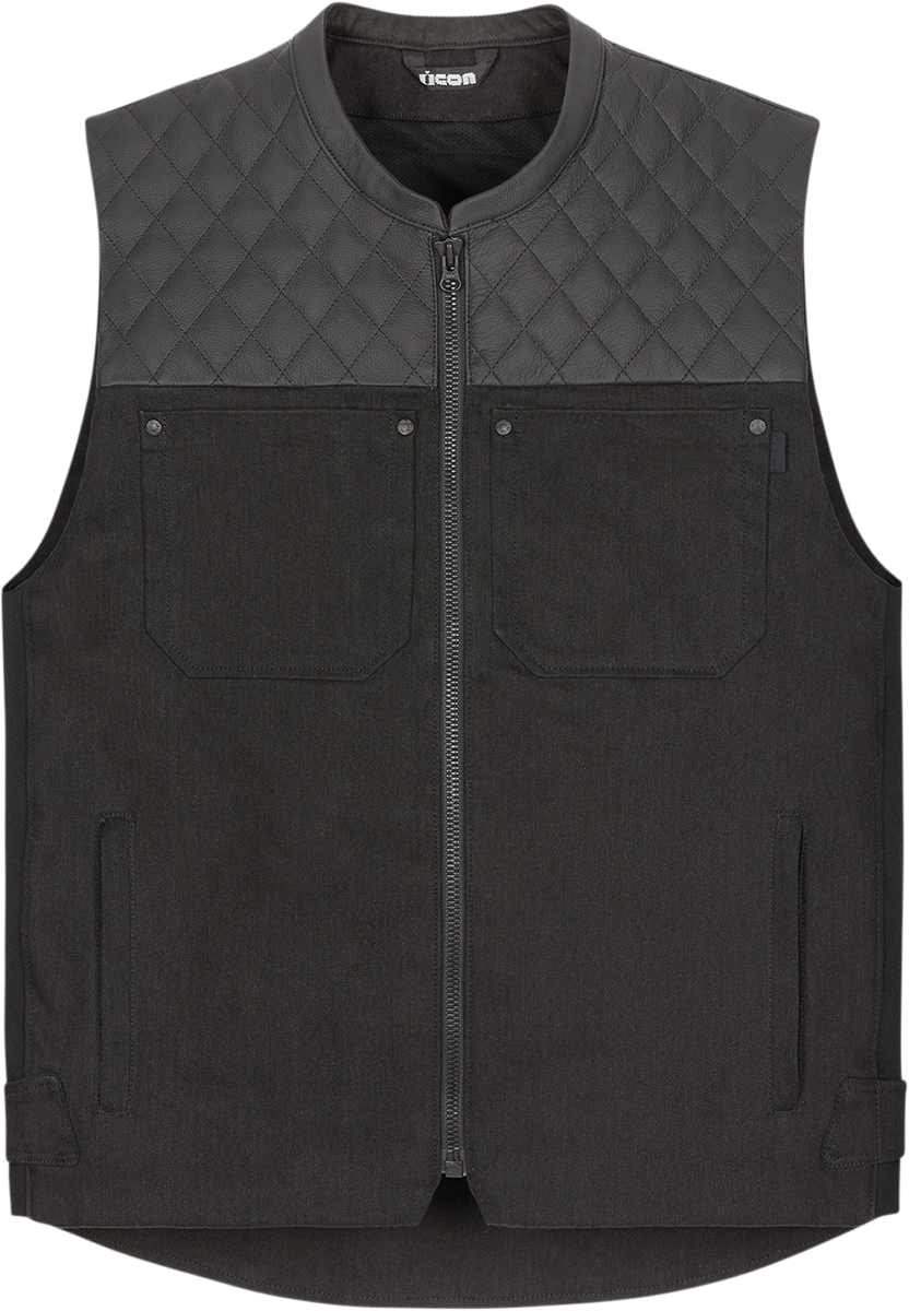 Chamonix Denim Vest - Black - 3XL