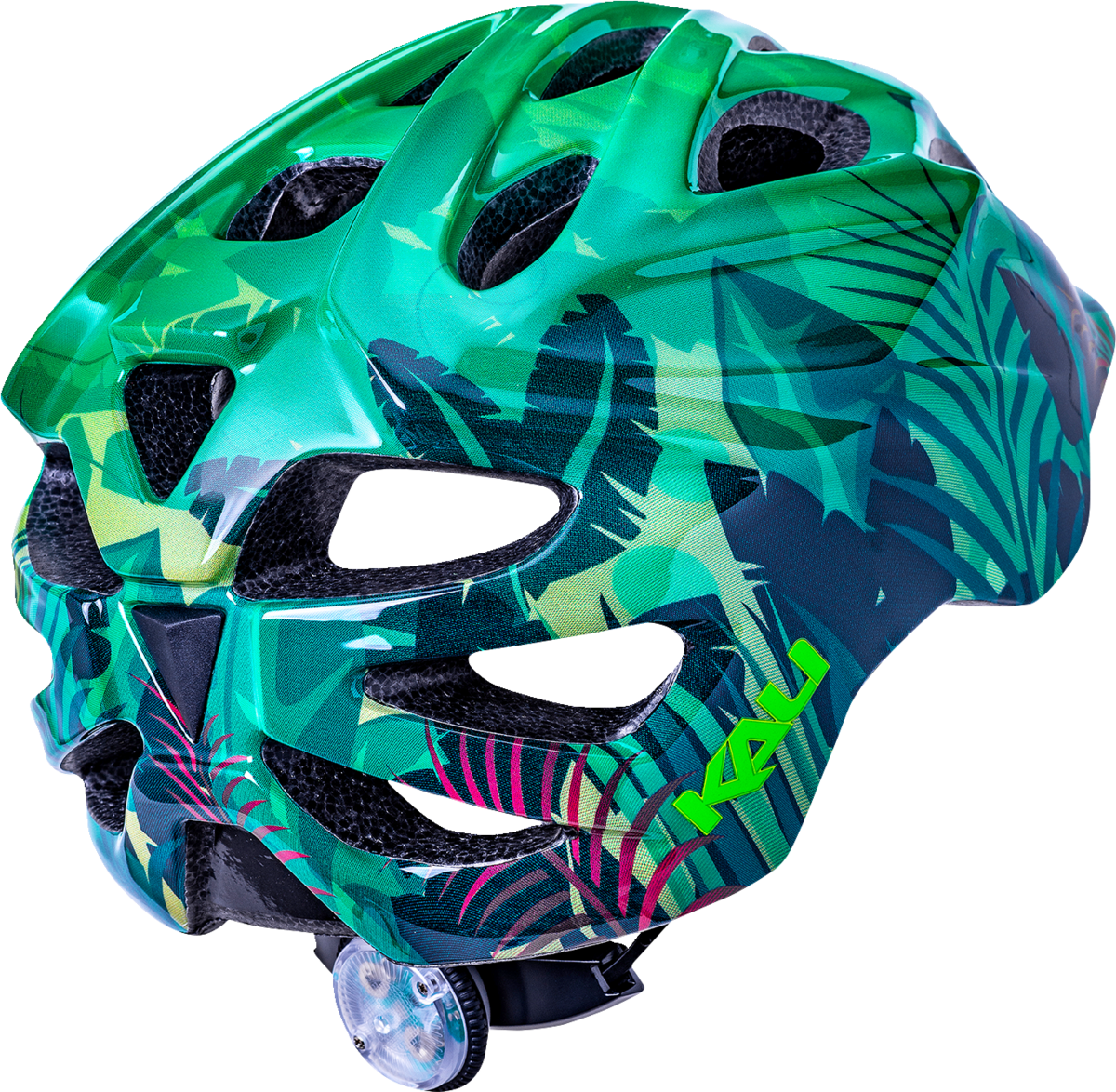 Child Chakra Lighted Helmet - Jungle - Gloss Green - XS