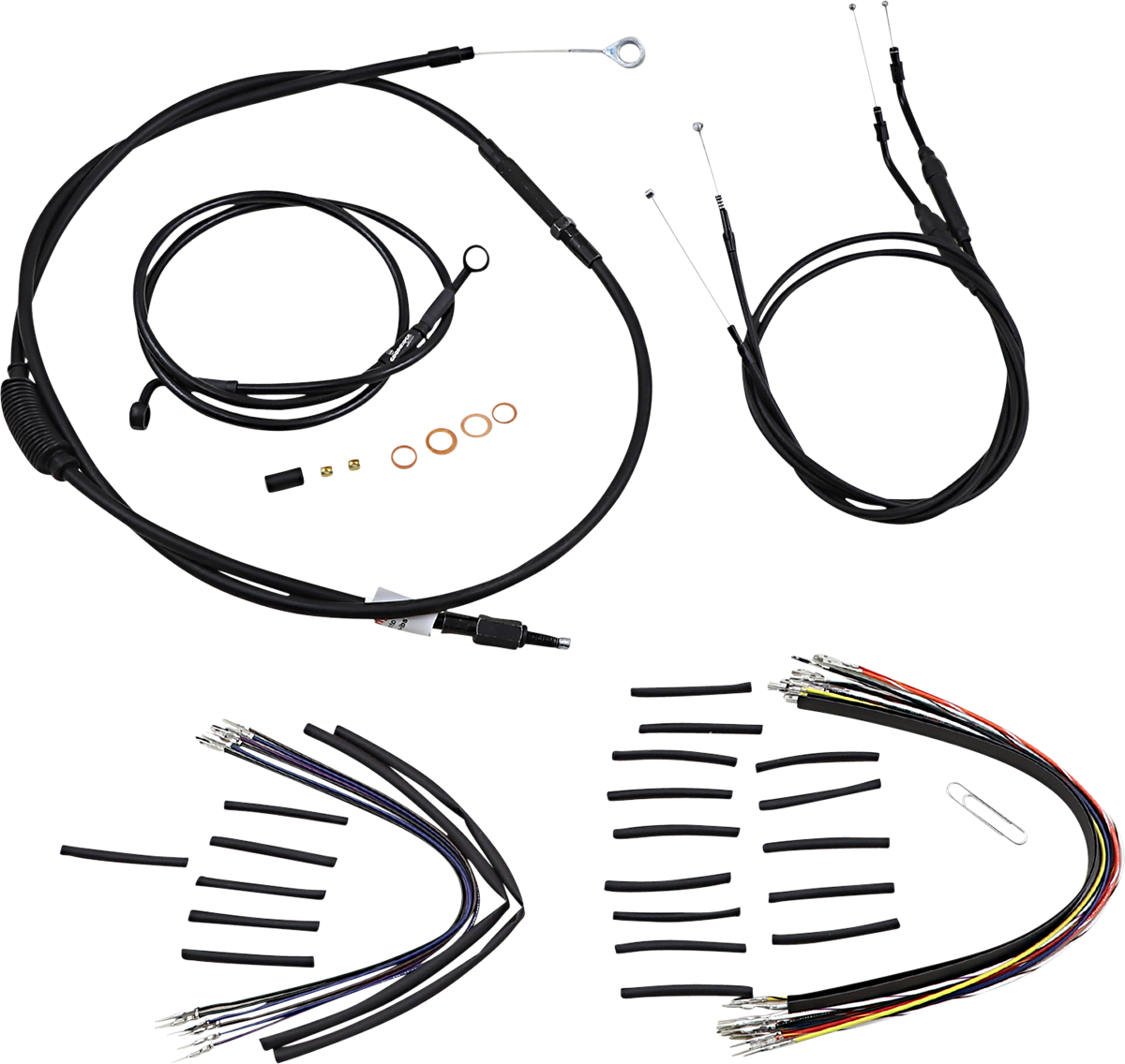 Cable Kit - Jail Bar - 10\" Handlebars - Black Vinyl 2006 - 2017