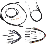 Cable Kit - Jail Bar - 12\" Handlebars - Black Vinyl 2007 - 2011