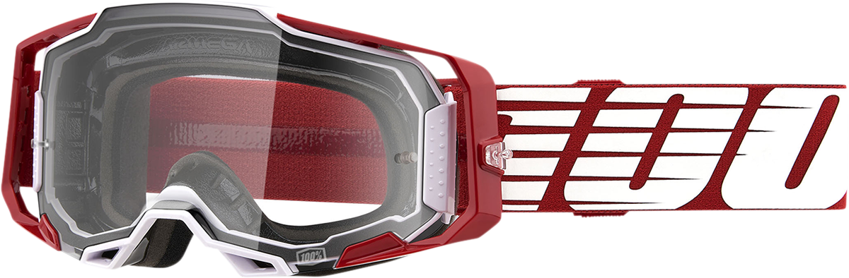 Armega Goggles - Oversized Deep Red - Clear