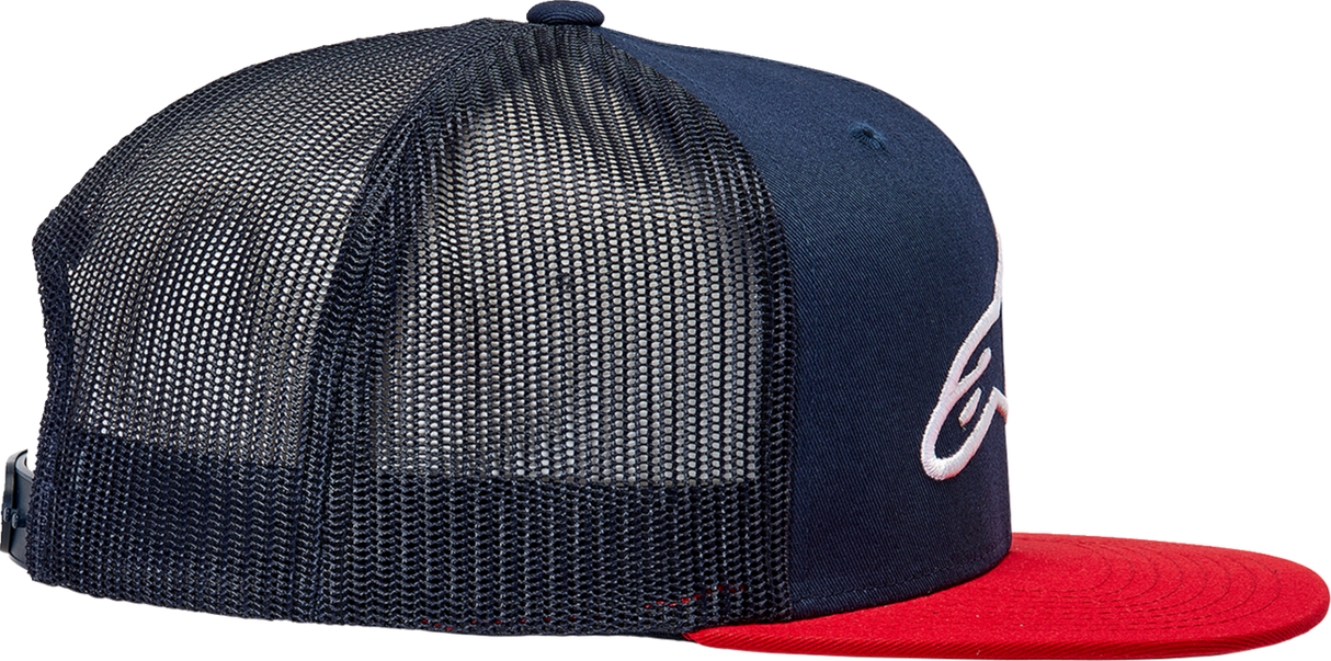 Corp Trucker Hat - Navy/Red - One Size