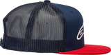 Corp Trucker Hat - Navy/Red - One Size