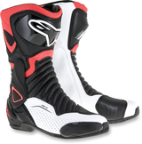 SMX-6 v2 Vented Boots - Black/White/Red Fluorescent - US 9 / EU 43