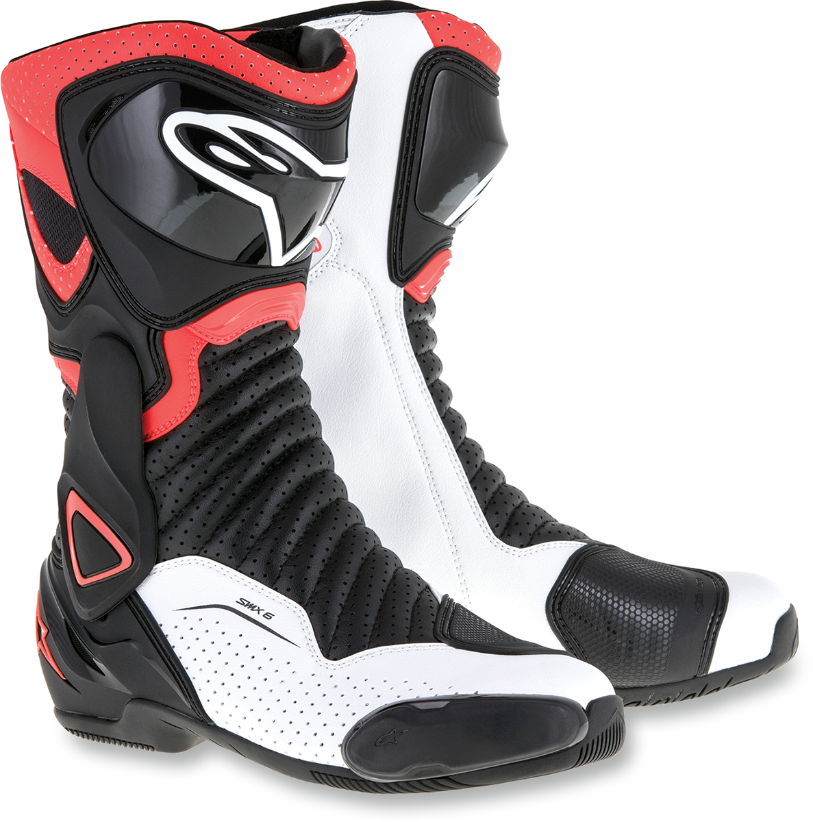 SMX-6 v2 Vented Boots - Black/White/Red Fluorescent - US 13.5 / EU 49