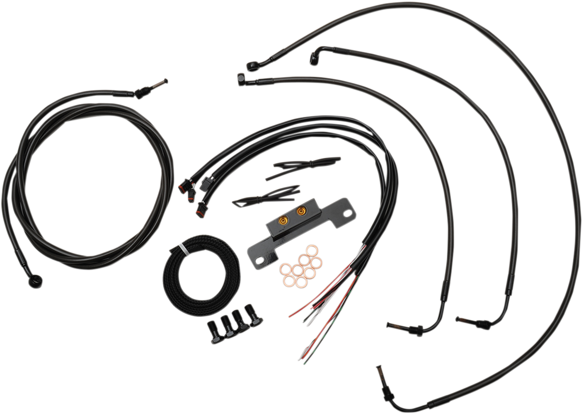 Handlebar Cable/Brake Line Kit - Complete - 12\" - 14\" Handlebars - Midnight 2017 - 2020