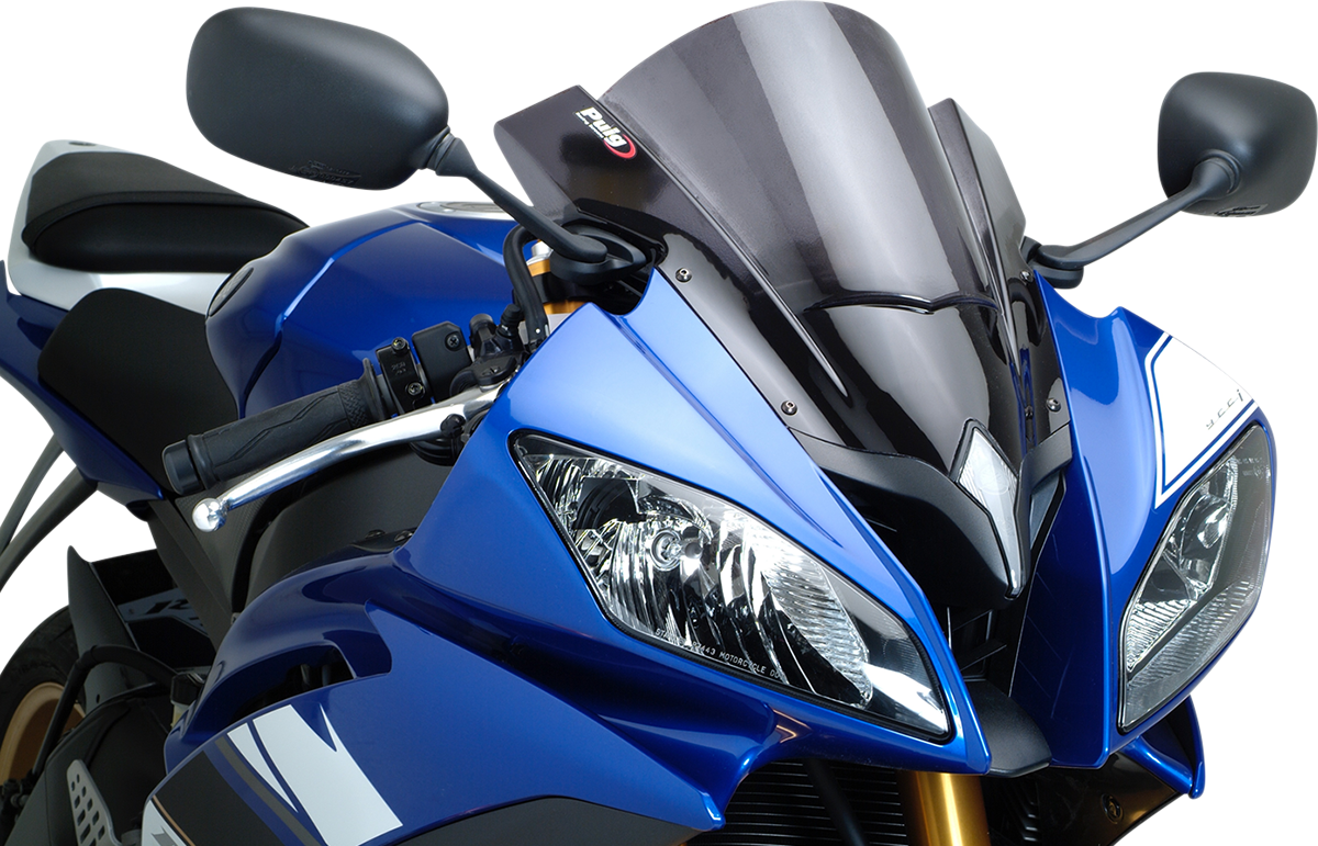 Race Windscreen - 13-3/4\" - Dark Smoke - YZF-R6 2008 - 2016