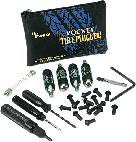 Tire Plugger with CO² Cartridges - Pocket - Kit