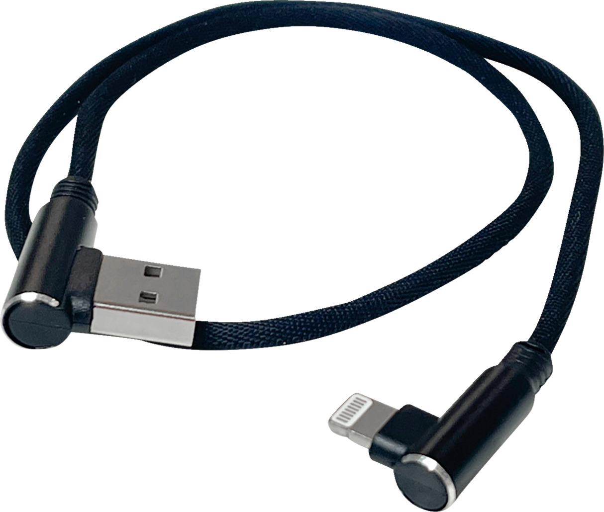 90° USB to 90° Lightning Cable - Charger - Single-End - 18\"