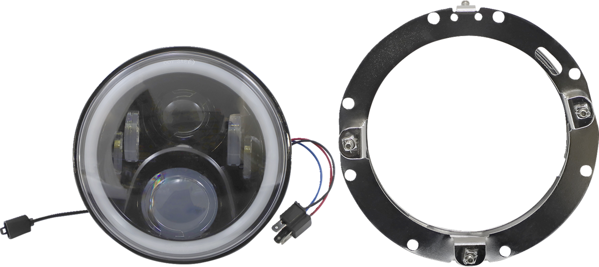 7\" Headlamp - with Mounting Ring - Black 1994 - 2016