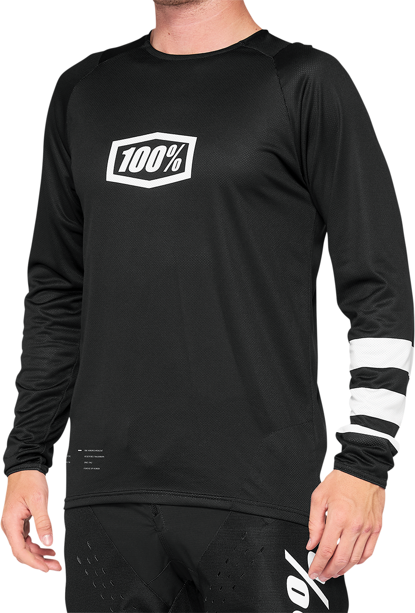 R-Core Long-Sleeve Jersey - Black/White - Large