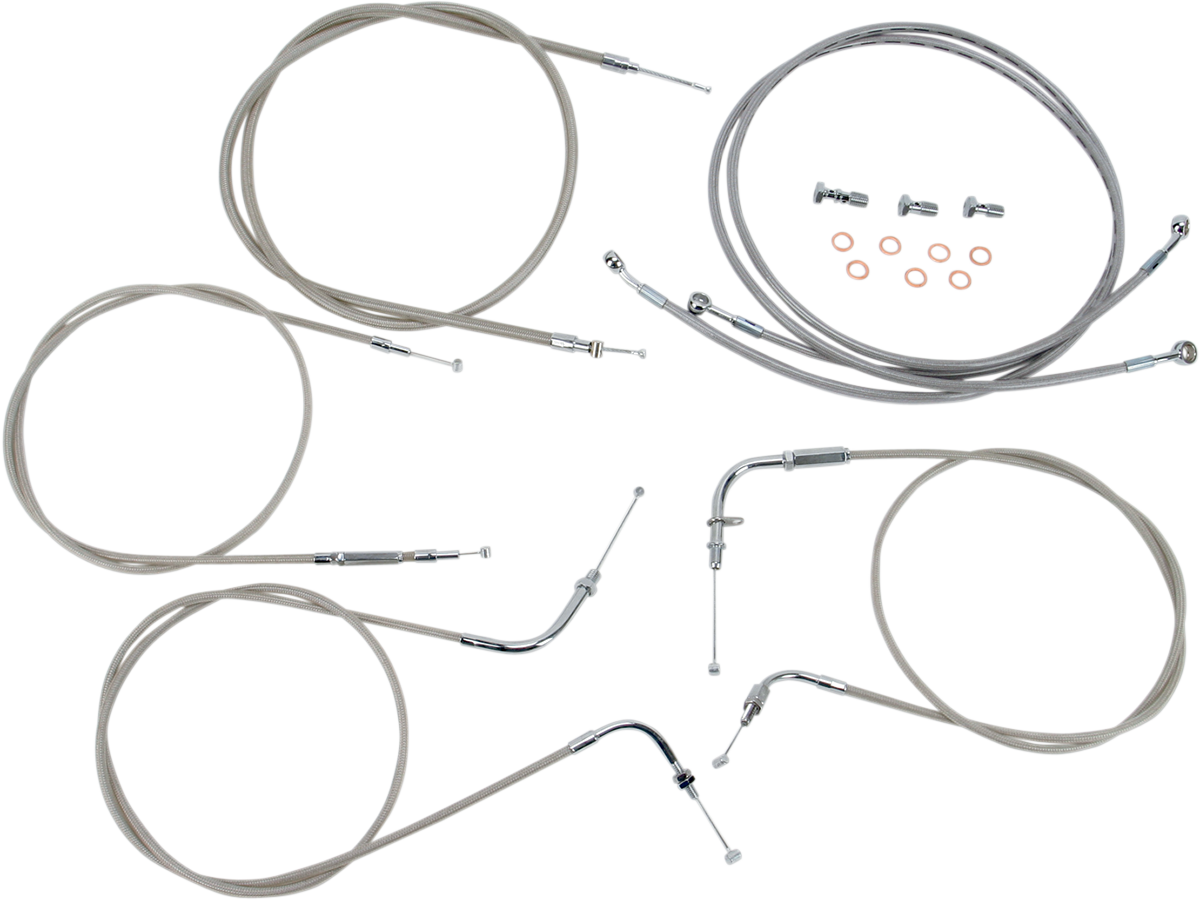 Cable Line Kit - 12\" - 14\" - XVS1100CU - Stainless Steel 1999 - 2009