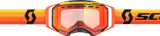 Prospect Snow Cross Goggle - Orange/Yellow - Dual Lens - Enhancer Red Chrome