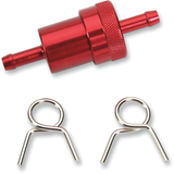 Anodized Aluminum Fuel Filter - Red - 1/4\"