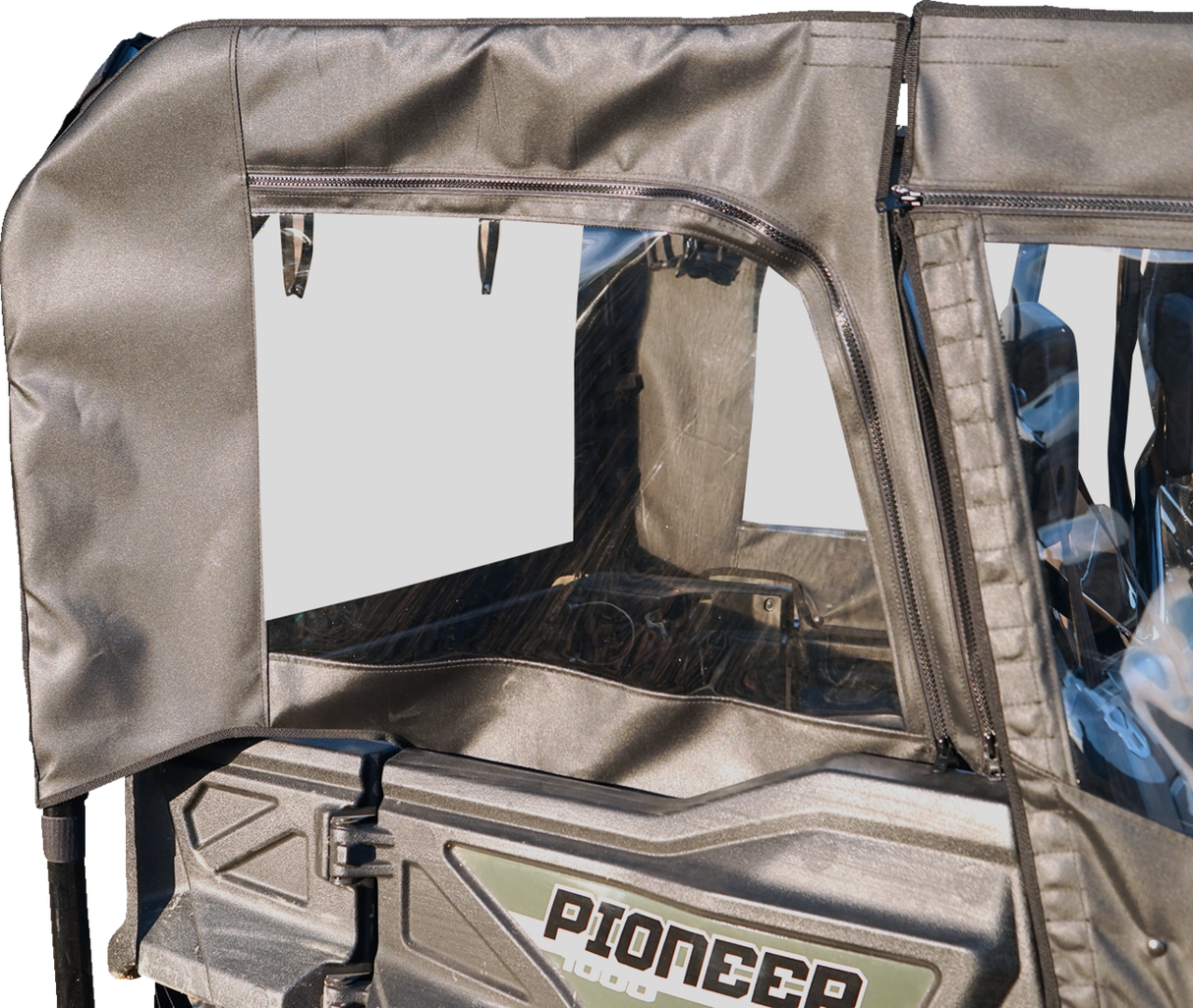 Soft Doors - Middle/Rear Windows - Black - Honda Pioneer 1000 2016 - 2023