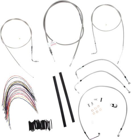 Handlebar Cable/Brake Line Kit - Complete - 16\" Ape Hanger Handlebars - Stainless Steel 1997 - 1999