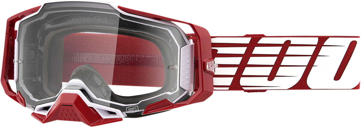 Armega Goggles - Oversized Deep Red - Clear