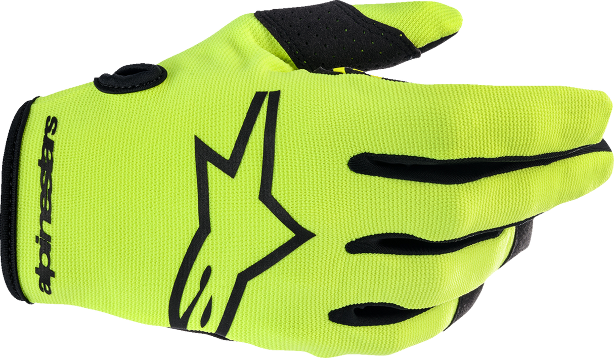 Youth Radar Gloves - Fluo Yellow/Black - Medium