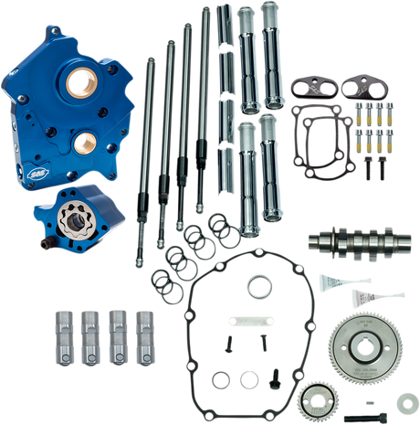 Cam Chest Kit with Plate - Gear Drive - Water Cooled - 475 Cam - Chrome Pushrods -M8 2017 - 2020