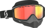 Split OTG Snow Goggle - Light Sensitive - Black/White - Red Chrome