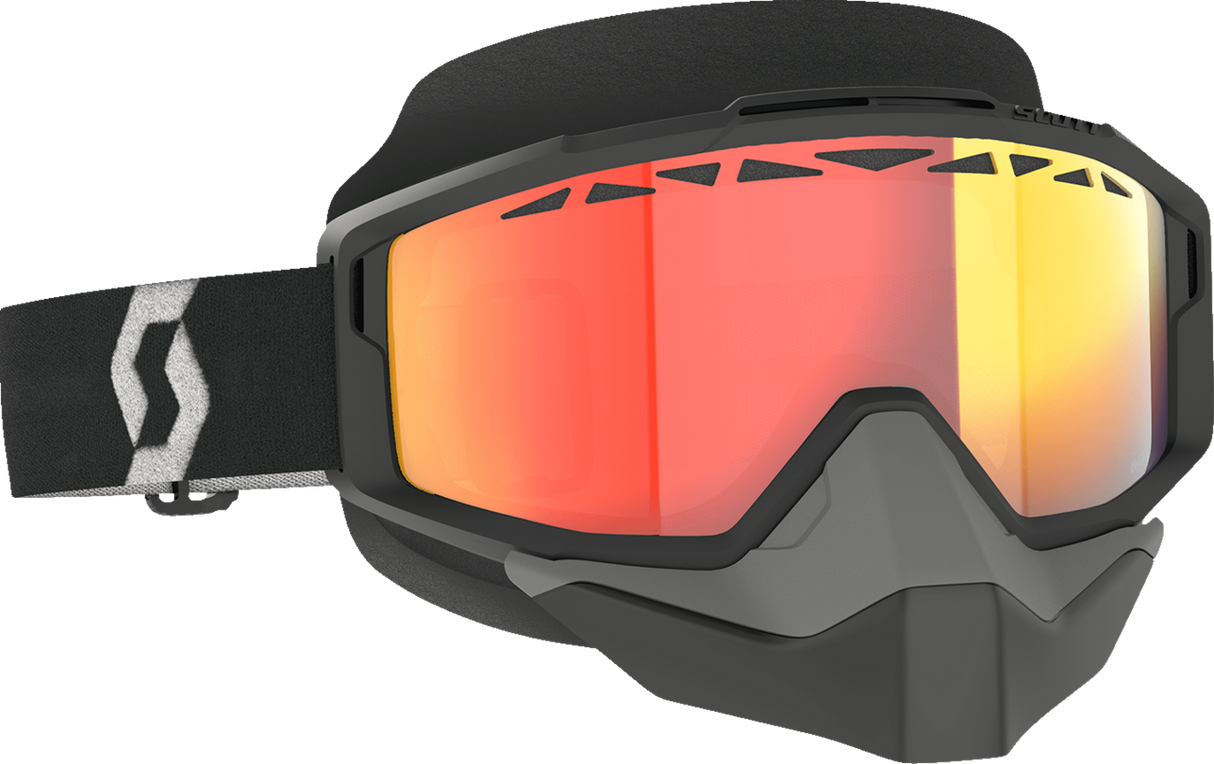 Split OTG Snow Goggle - Light Sensitive - Black/White - Red Chrome