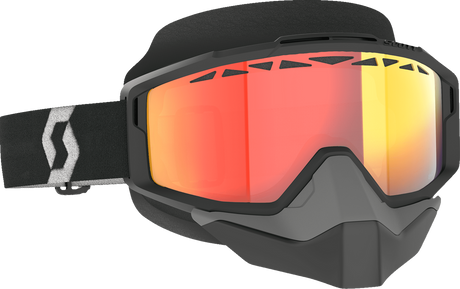 Split OTG Snow Goggle - Light Sensitive - Black/White - Red Chrome