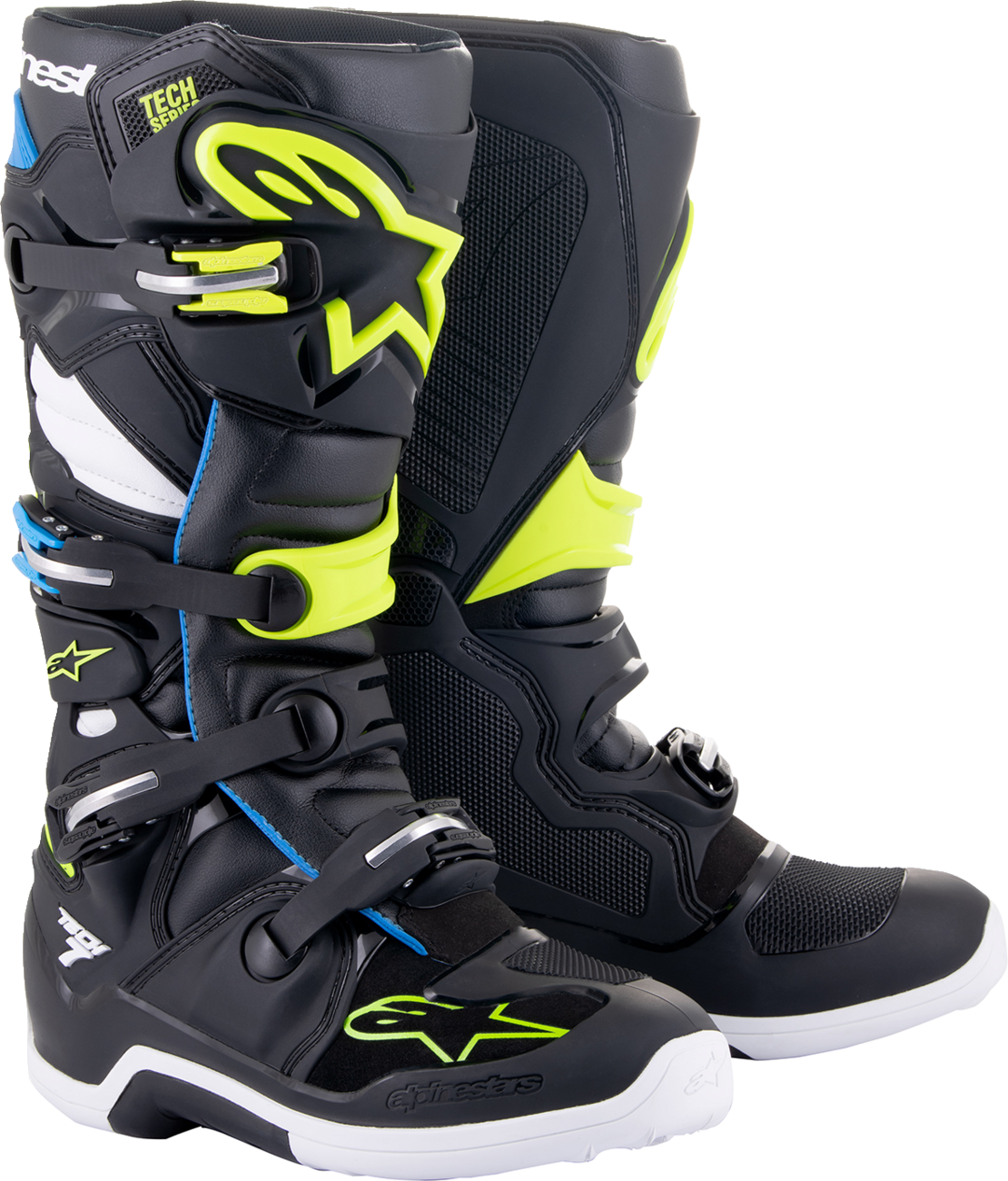 Tech 7 Boots - Black/Blue/Yellow Fluorescent - US 9