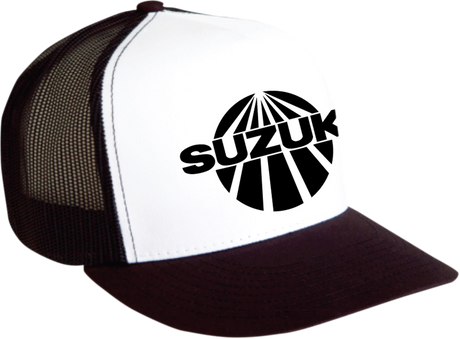 Suzuki Vintage Snapback Hat - Black/White