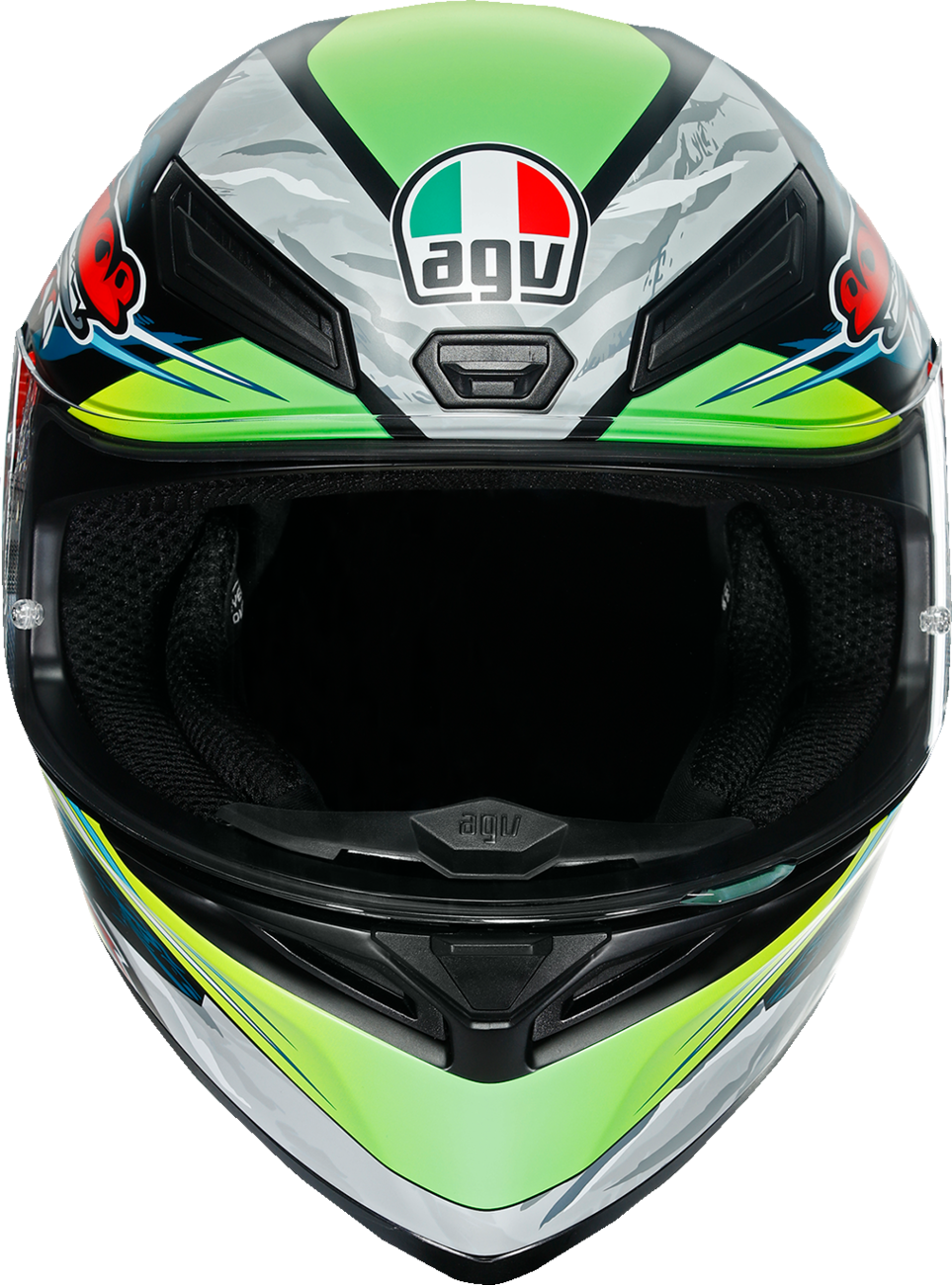 K1 Helmet - Dundee - Matte Lime/Red - Small