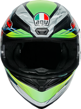 K1 Helmet - Dundee - Matte Lime/Red - Small