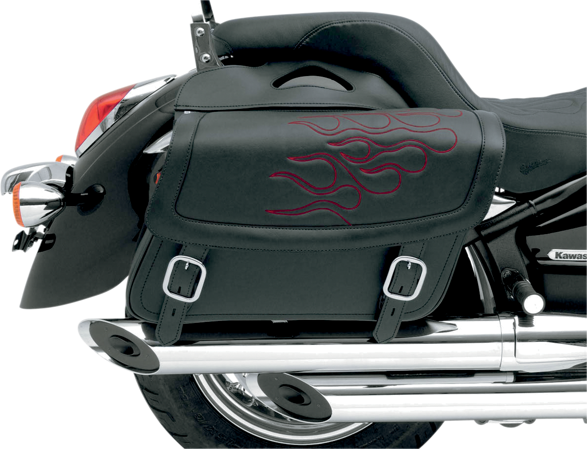 Flame Saddlebag - Dark Red - Jumbo