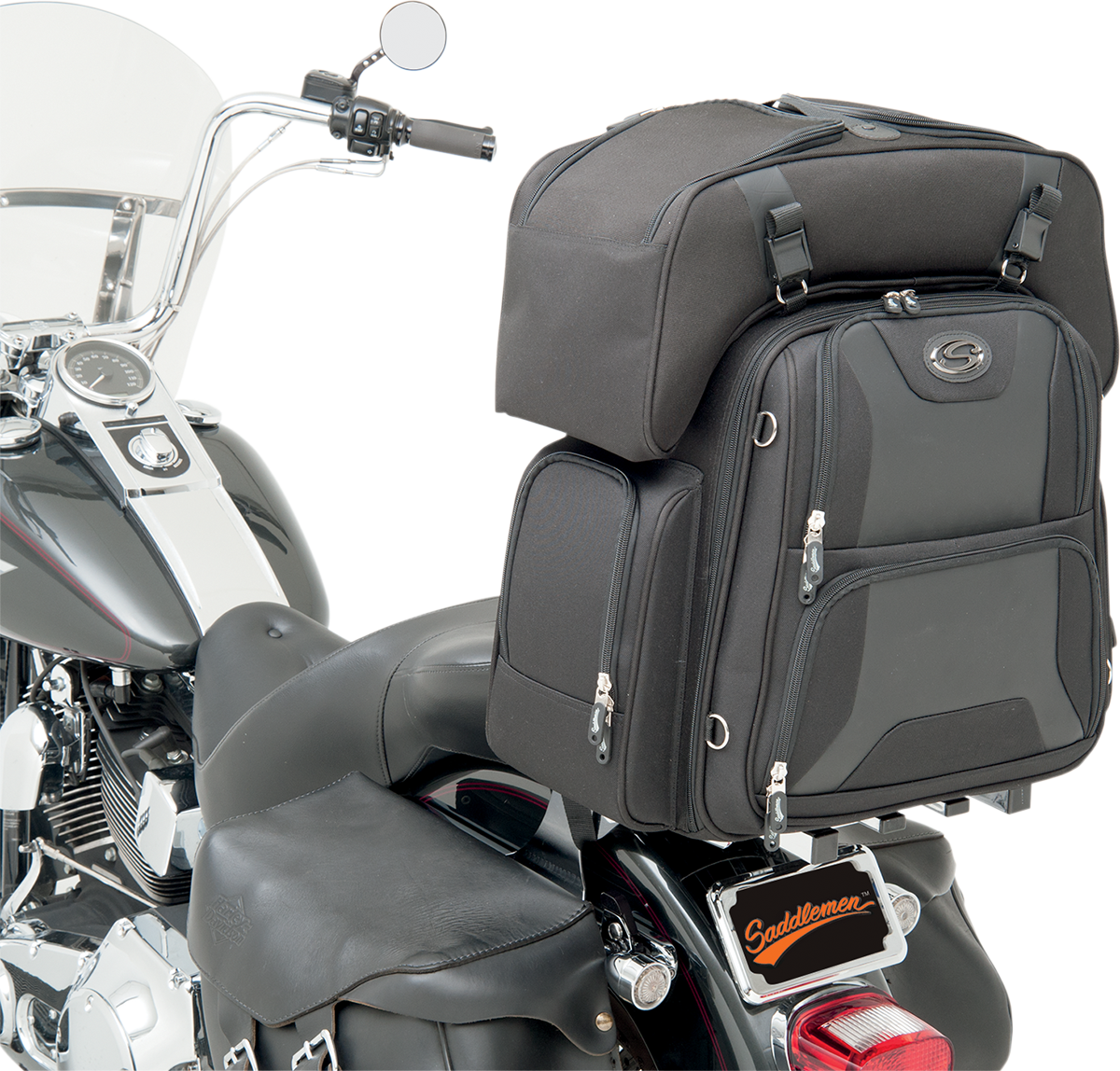 FTB3600 Sport Sissy Bar and Combo Bag - Black