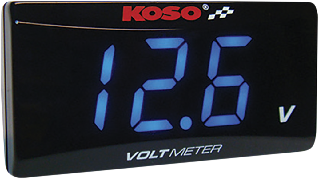 Super Slim Volt Meter - Blue Digits - 2.22\" W x 1.06\" H x 0.43\" D