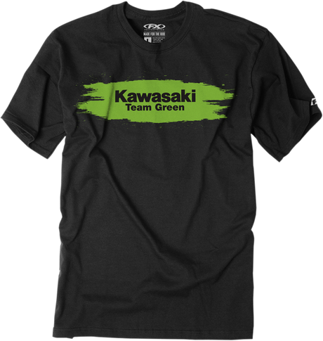 Youth Kawasaki Team Green T-Shirt - Black - Large