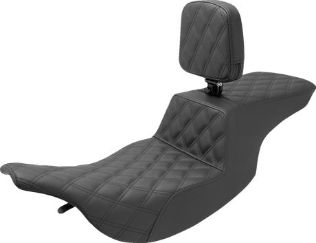 Tour Step-Up Seat - Rider Backrest - Full Lattice Stitch - FL \'97-\'07 1997 - 2007