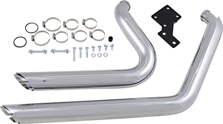 Shortshots Staggered Exhaust System - Chrome 2012 - 2017