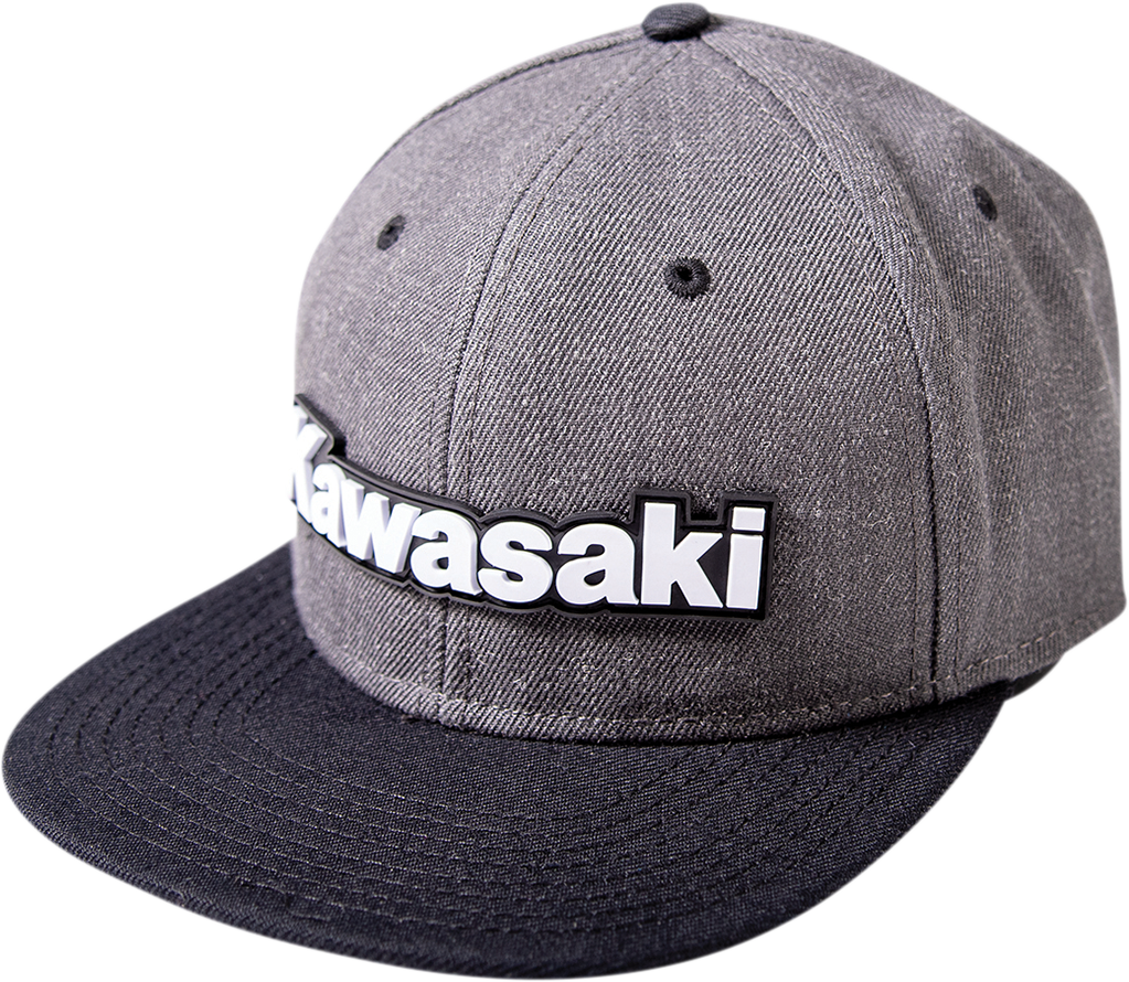 Kawasaki Bold Snapback Hat - Charcoal/Black