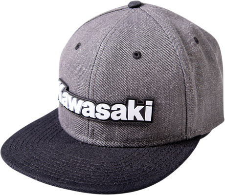 Kawasaki Bold Snapback Hat - Charcoal/Black