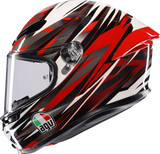 K6 S Helmet - Reeval - White/Red/Gray - 2XL