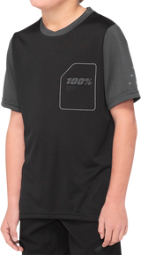 Youth Ridecamp Jersey - Short-Sleeve - Black/Charcoal - Large