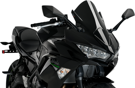 Race Windscreen - 19\" - Black - Kawasaki 2020 - 2024