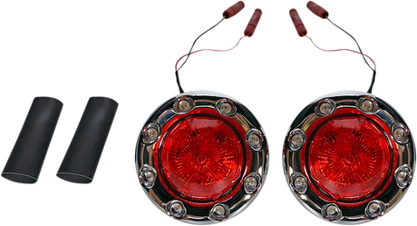 ProBEAM® Bullet Ringz™ LED Turn Signals - Chrome/Red 2014 - 2023