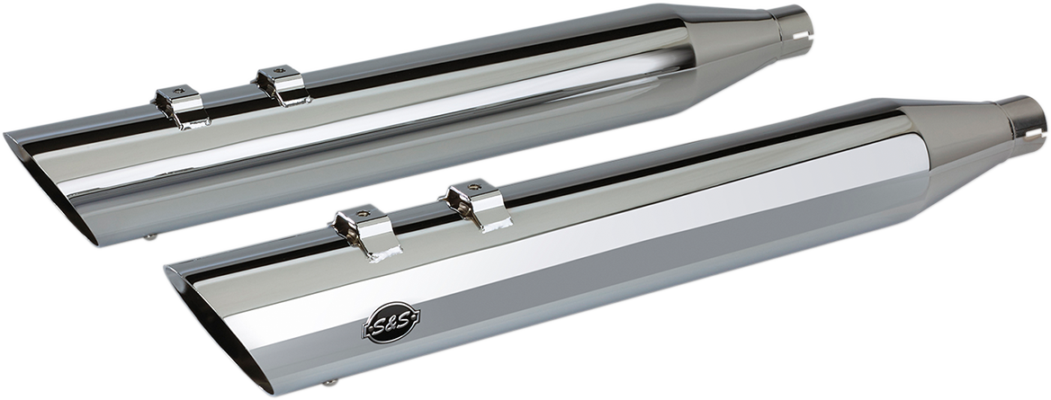 Slash Cut Slip-On Mufflers - Chrome 2017 - 2022