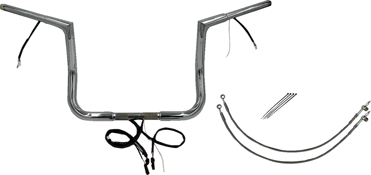 Handlebar Kit - Flat Top - 12\" - Chrome 2016 - 2020