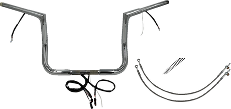 Handlebar Kit - Flat Top - 12\" - Chrome 2016 - 2020