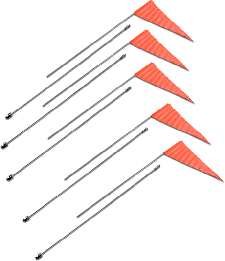 Flag and Pole - 6\' White Pole - 5 Pack