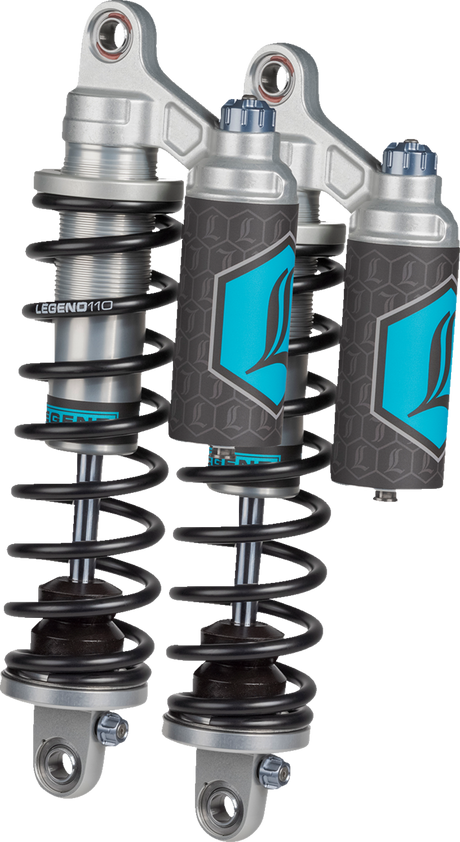 REVO ARC Piggyback Shocks - Heavy Duty - Clear - 14\" - \'04+ Sportster 2004 - 2022