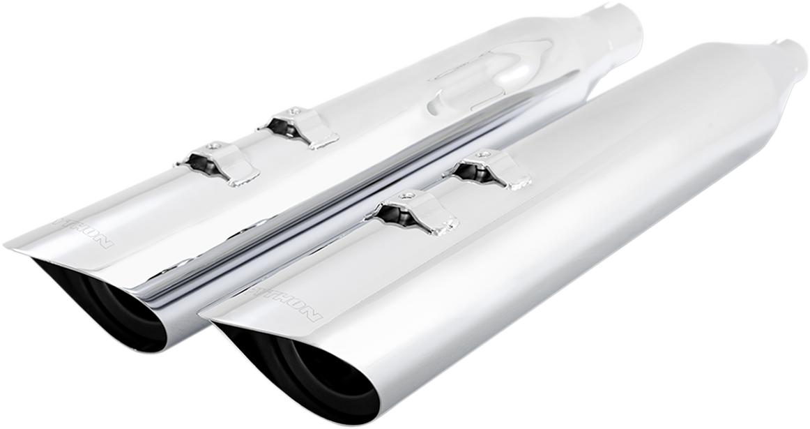 4.5\" Scalloped Mufflers - Chrome - M8 FL 2017 - 2021