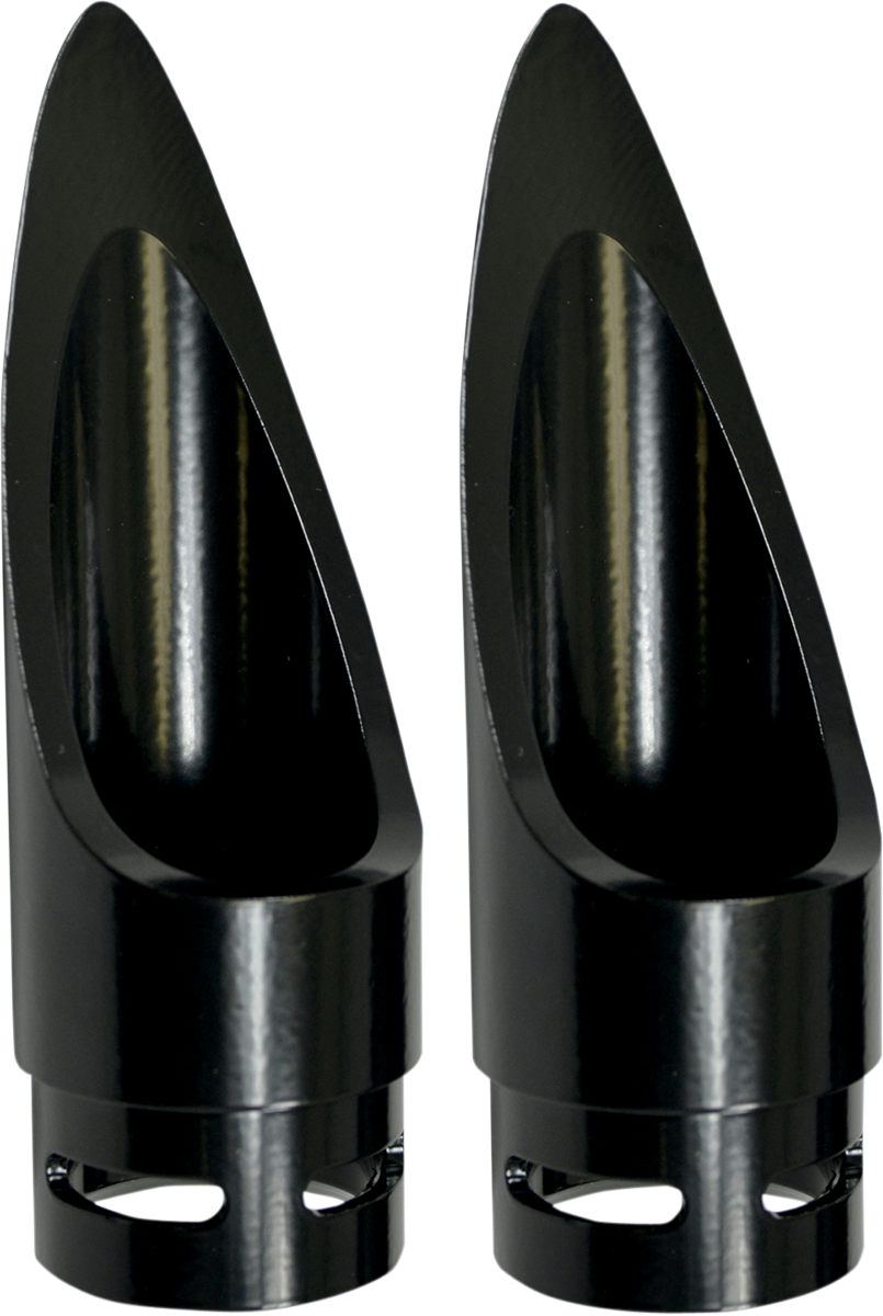 Family Jewel Exhaust Tip - Black - Scalloped 1999 - 2012